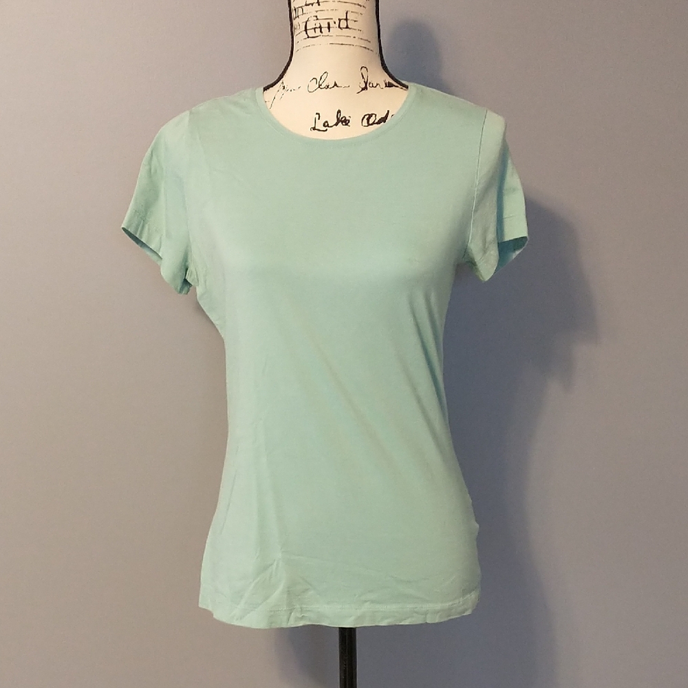 Lands' End Mint Green Women's Short Sleeve Tee